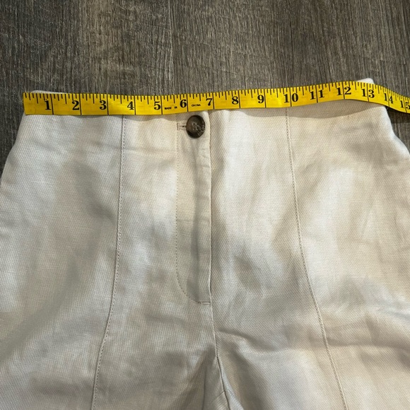 Ann Taylor Linen Women’s The Seamed Wide leg Dress Pants size 0 cream - Picture 10 of 14